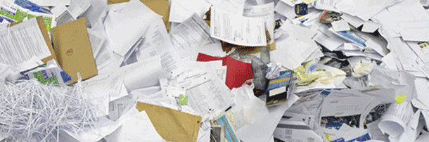 Papiers de bureau à recycler