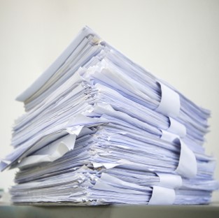 Recyclage des papiers au bureau en entreprise